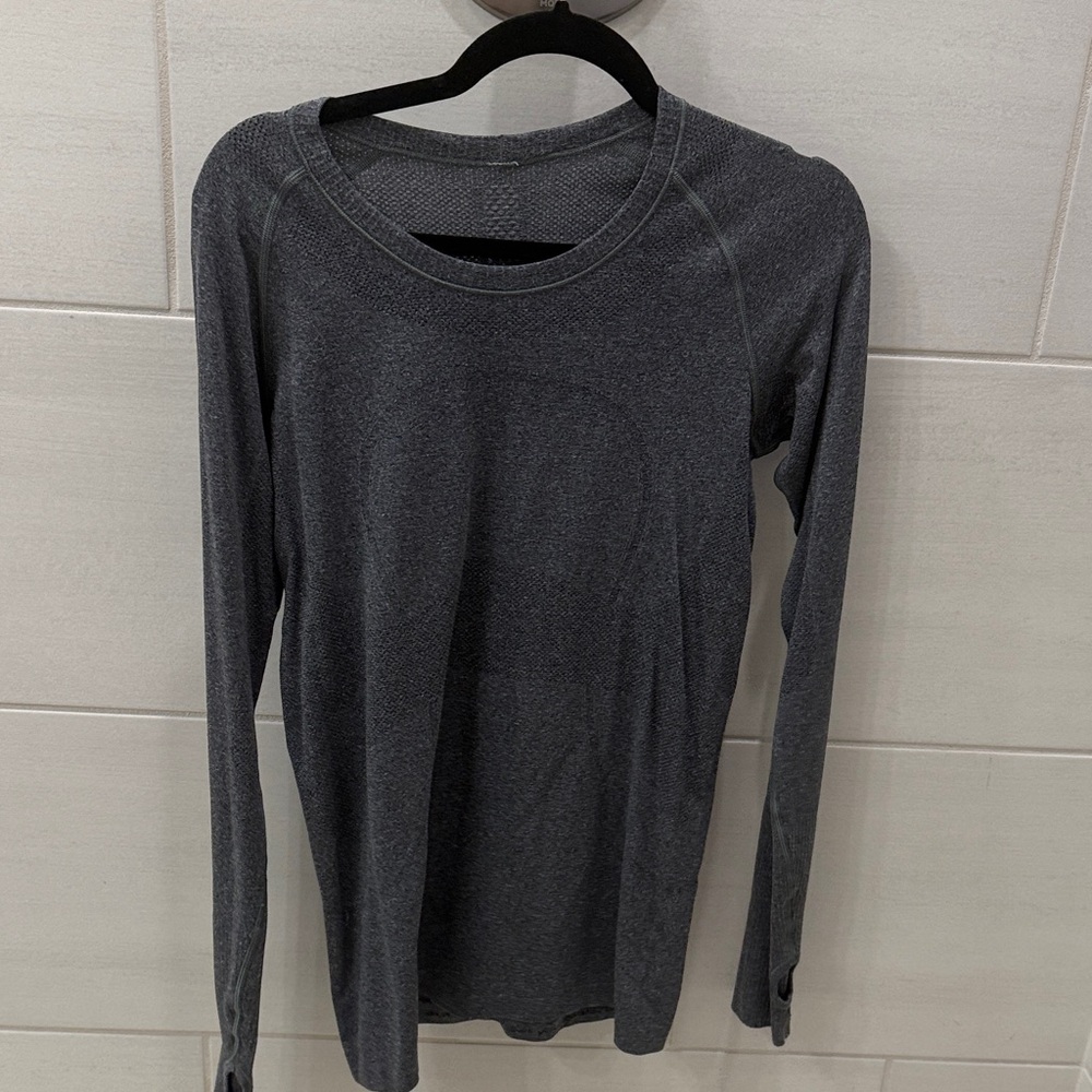 lululemon athletica Long Sleeve Crew Neck Top - Dark Gray